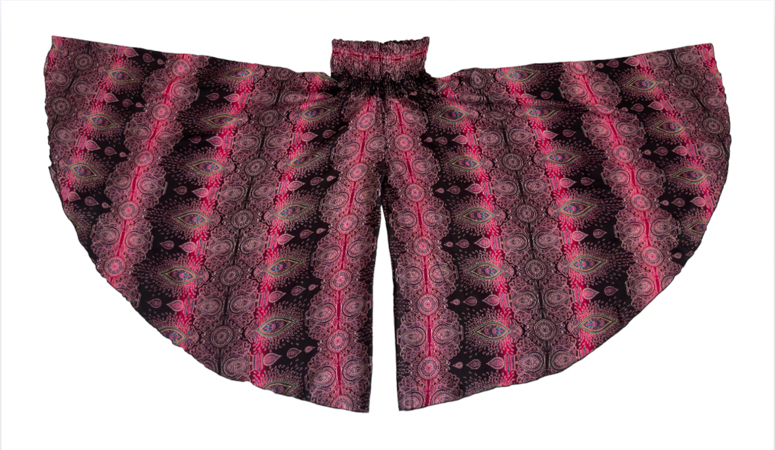 Butterfly Pants BlackRed Peacock